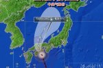 臺風浪卡登陸四國島 16日21時登陸日本最高風力13級