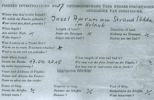 德夫婦拾獲漂流瓶