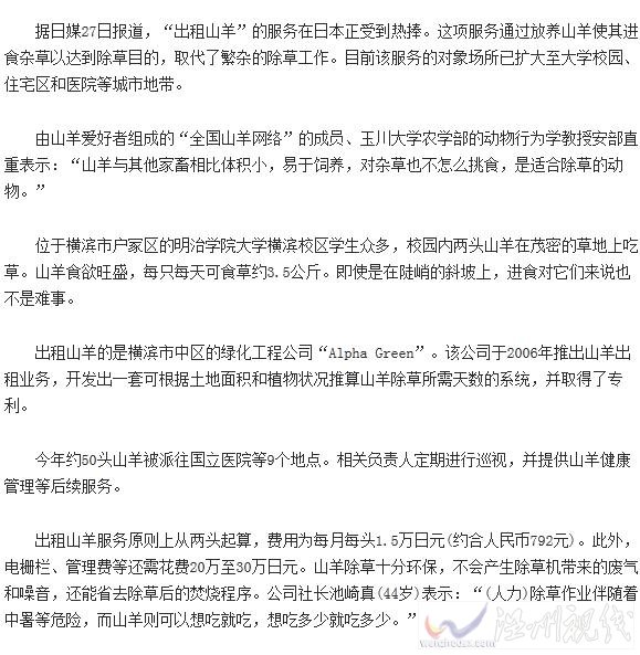 租只山羊來除草