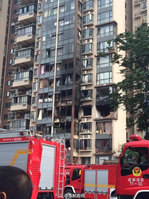 2015年9月20日成都碧蔓汀小區發生爆炸引發火災