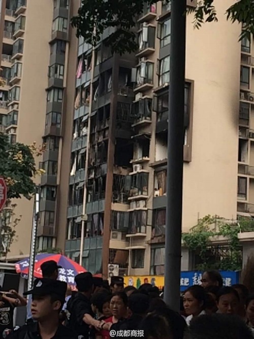 成都碧蔓汀小區爆炸火災