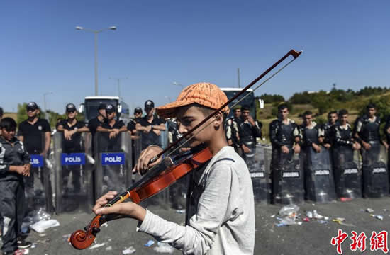 盾牌陣前拉提琴