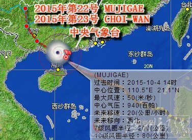 彩虹臺風登陸廣東