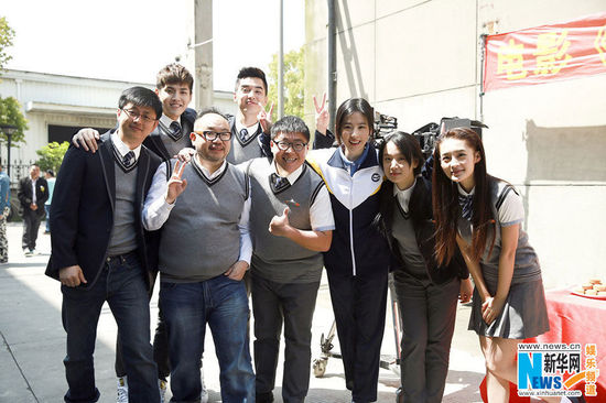 劉亦菲穿校服亮相《致青春2》開機儀式