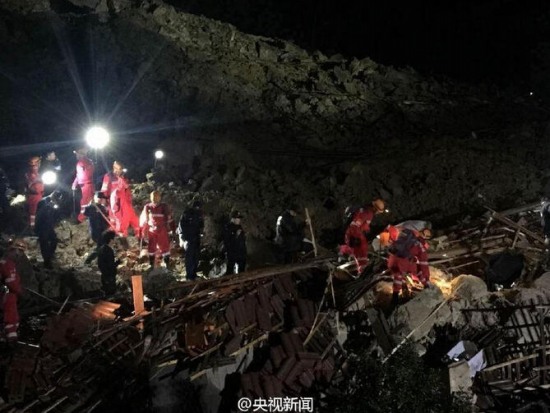 麗水山體滑坡救援現(xiàn)場(chǎng)