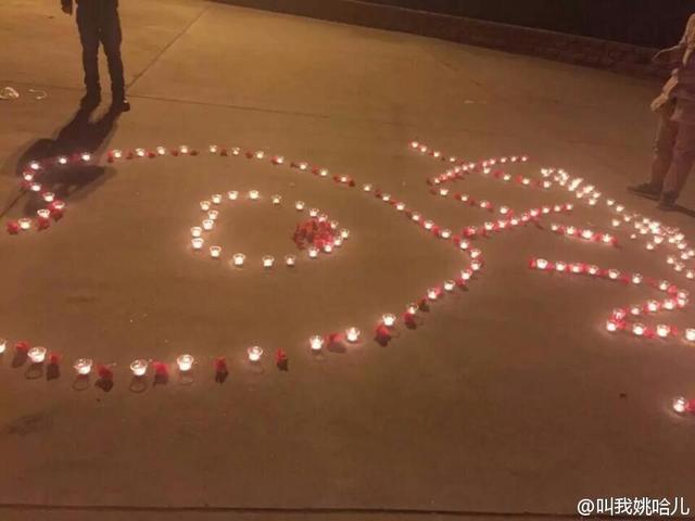 擺蠟燭表白被澆滅