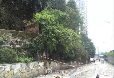 貴陽花果園煙廠匝道山石崩塌