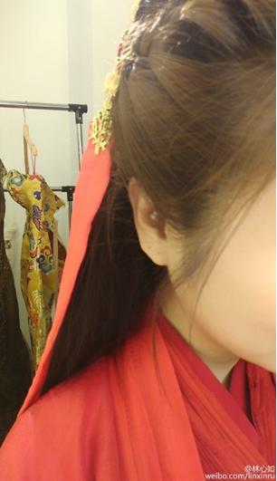 林心如微博曬古裝造型