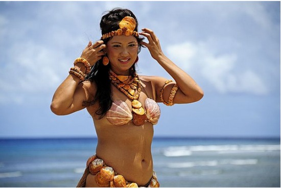 小島美女貝殼遮羞