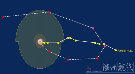 第5號臺風奧鹿路徑圖