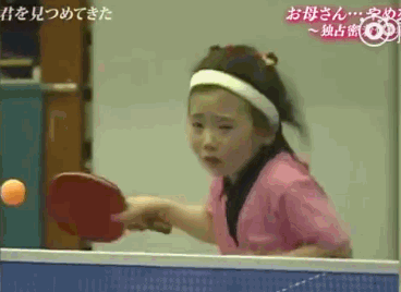 福原愛小時候每次比賽，一輸就會哭鼻子，但哭完了接著打