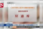 新生兒爆款名字 取名最受歡的三個(gè)字軒涵梓