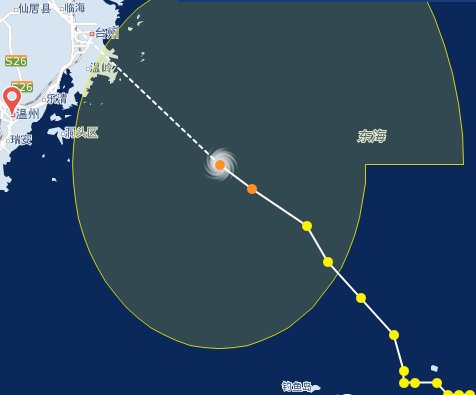 溫州臺風(fēng)摩羯路徑圖