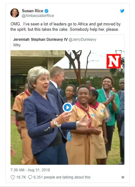 梅姨因尬舞火了 特蕾莎·梅訪問非洲