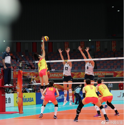 中國女排零封美國隊