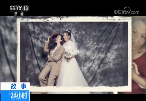 女兒扮爸爸為媽披婚紗