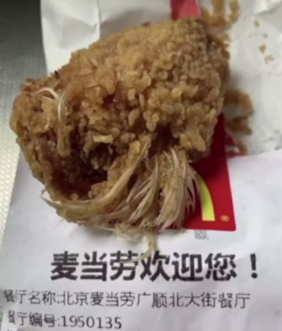在麥當(dāng)勞吃出羽毛
