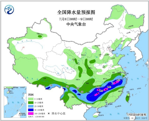 南方暴雨持續(xù)嚴防洪澇災(zāi)害 9省區(qū)局地有暴雨或大暴雨