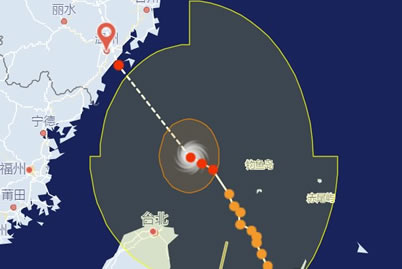 臺風(fēng)黑格比路徑直指溫州 登陸溫州幾率很大