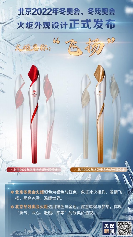 北京冬奧會火炬飛揚亮相