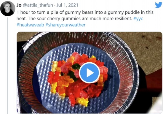 加拿大的熱浪融化了一盤糖果