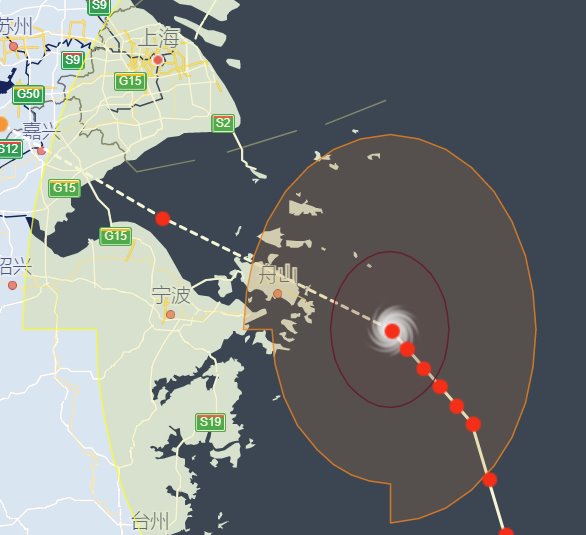 臺風煙花路徑圖