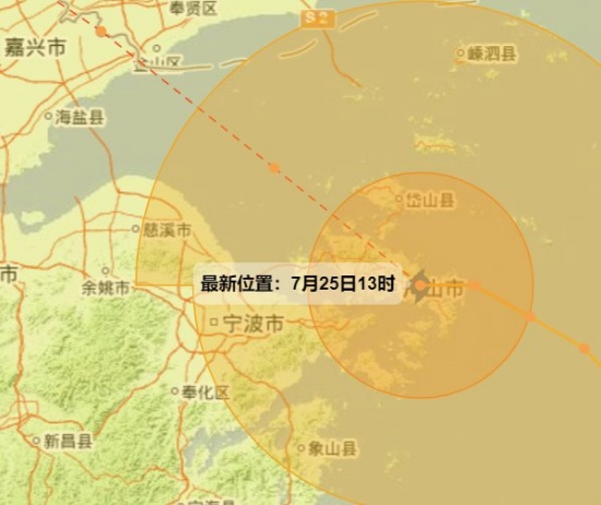 臺風煙花登陸舟山