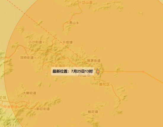 臺風煙花登陸舟山