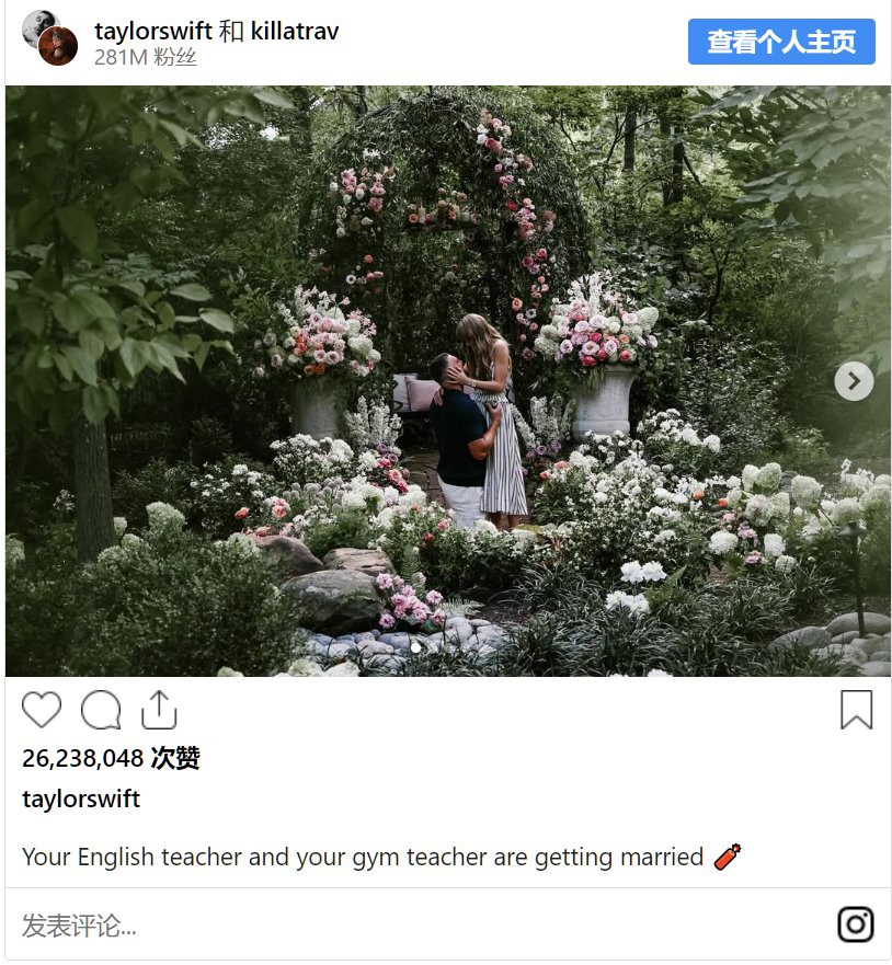 泰勒·斯威夫特和特拉維斯·凱爾西宣布訂婚