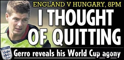 杰拉德自曝也想過(guò)退出英格蘭 對(duì)卡佩羅仍有信心