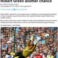 英傳奇門將力挺黃油手 呼吁卡佩羅再給格林機會